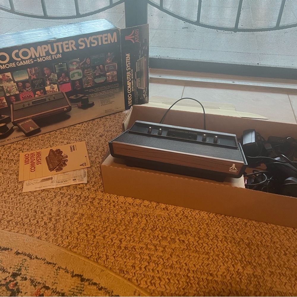 Atari cx-2600a console, games, manuals.